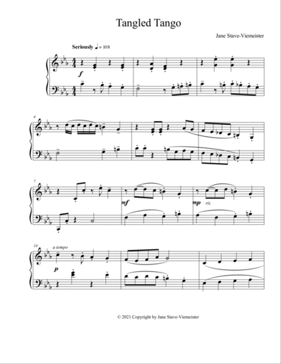 Tangled Tango Piano Solo scores gallery preview page 2