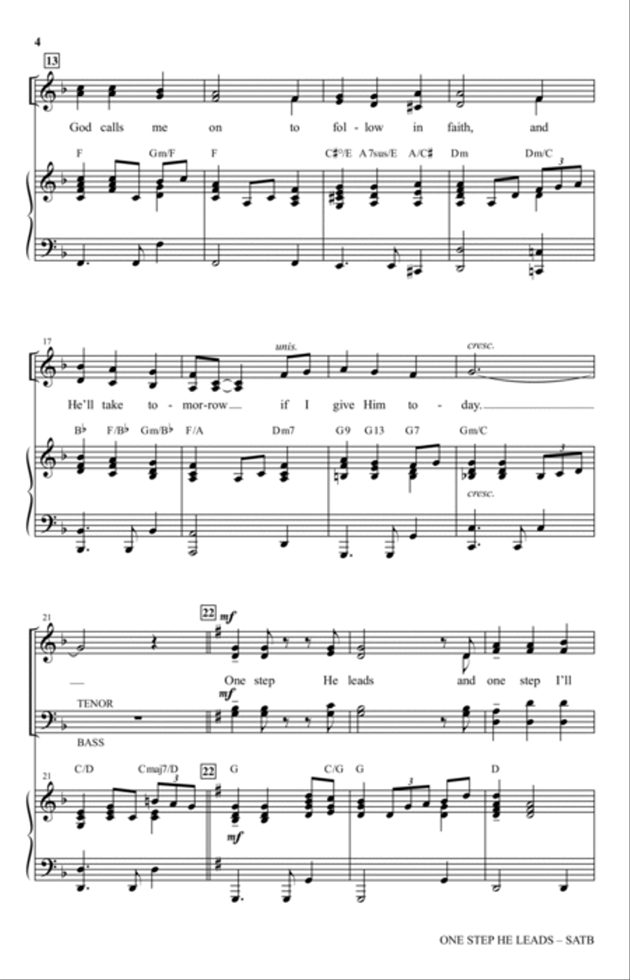One Step He Leads 4-Part scores gallery preview page 2