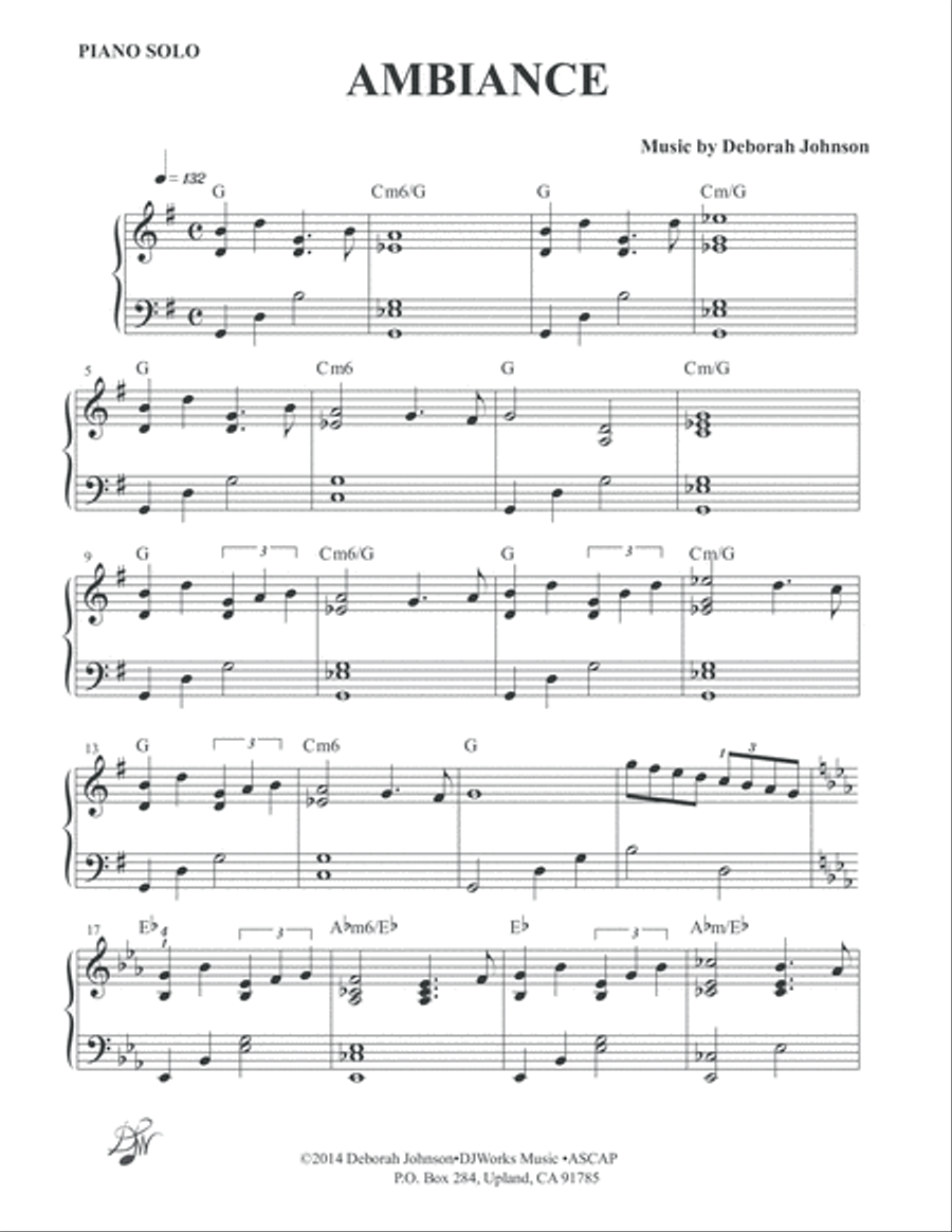 Ambiance Piano Solo Guitar scores gallery preview page 2