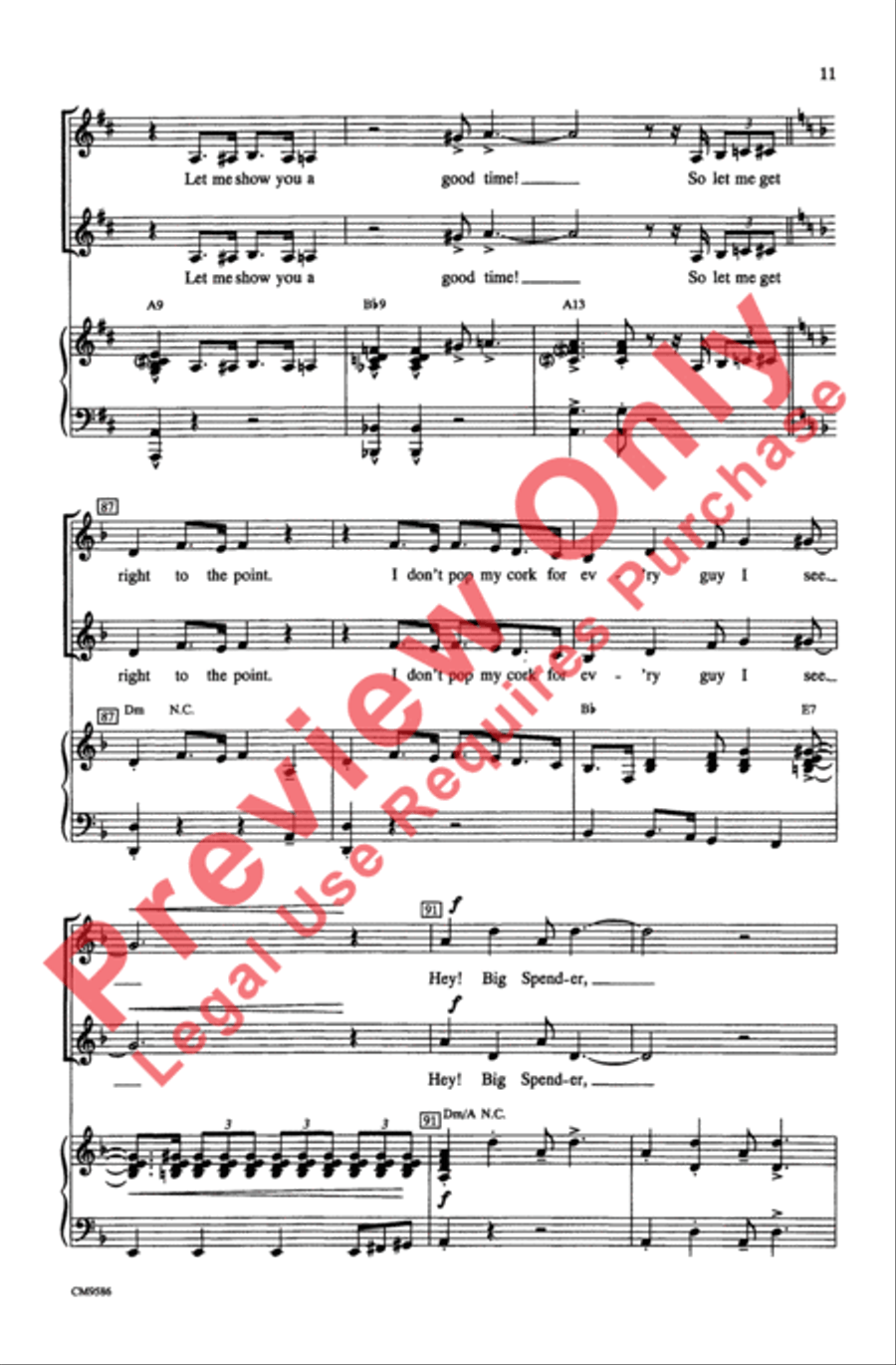 Broadway Ladies SSA scores gallery preview page 11