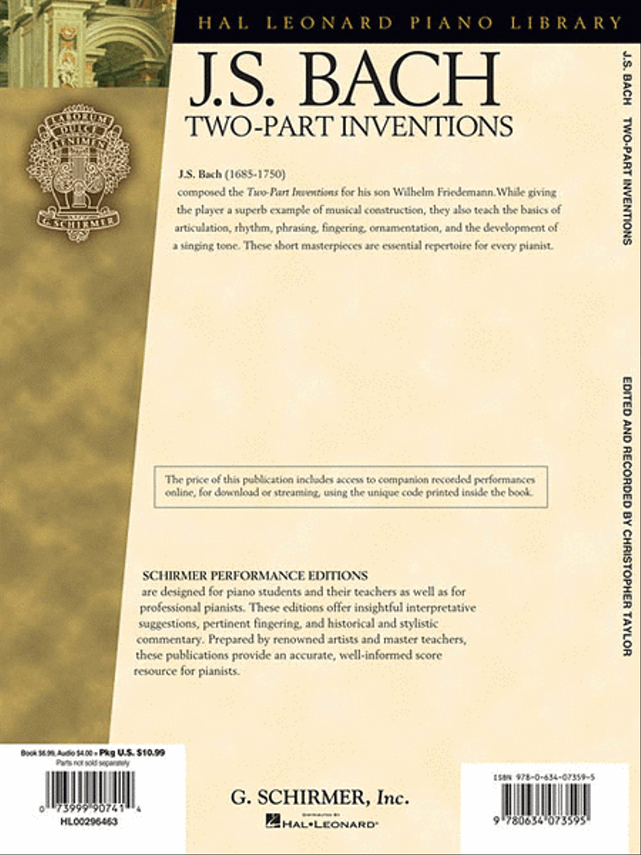 J.S. Bach – Two-Part Inventions Piano Solo scores gallery preview page 2