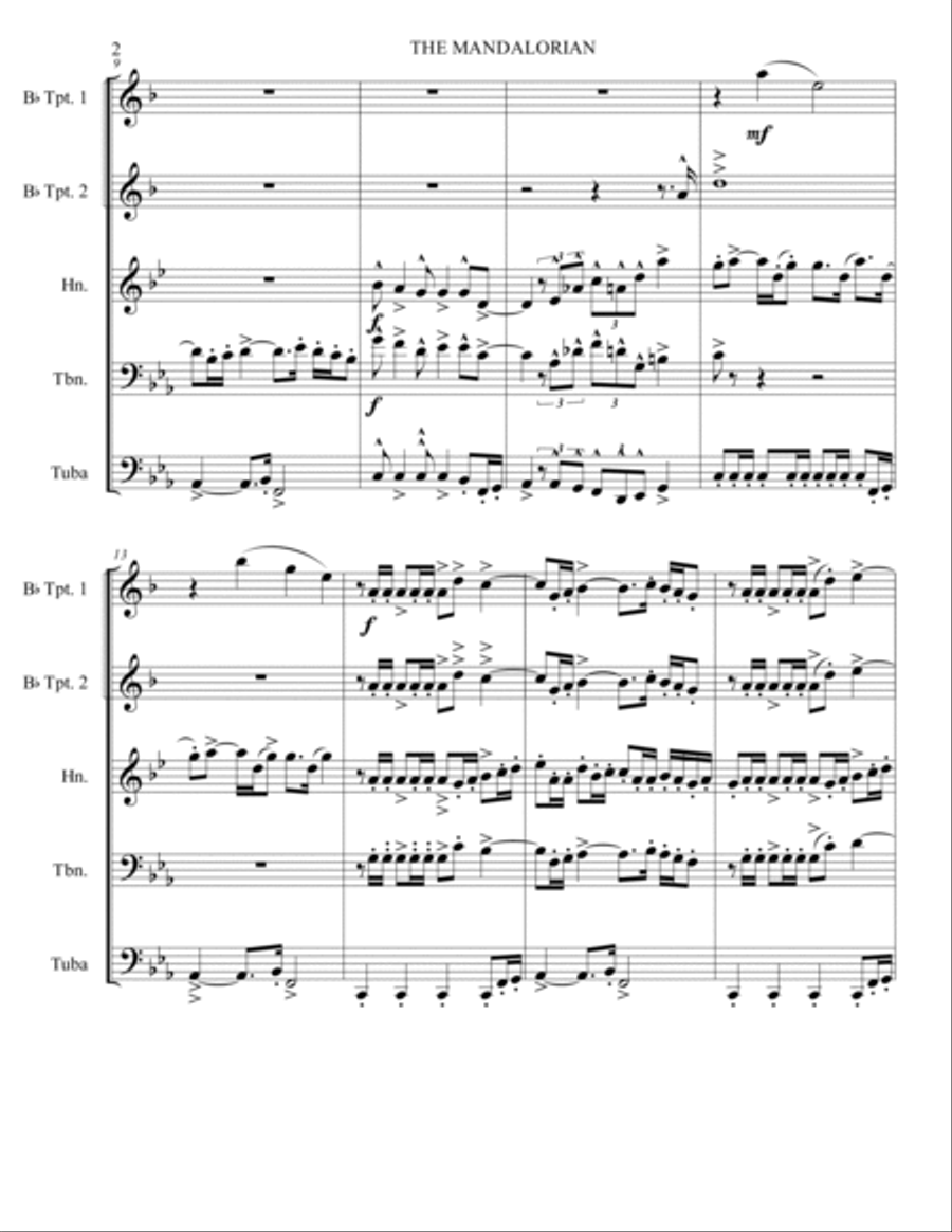 Theme From The Mandalorian Chamber Music scores gallery preview page 4