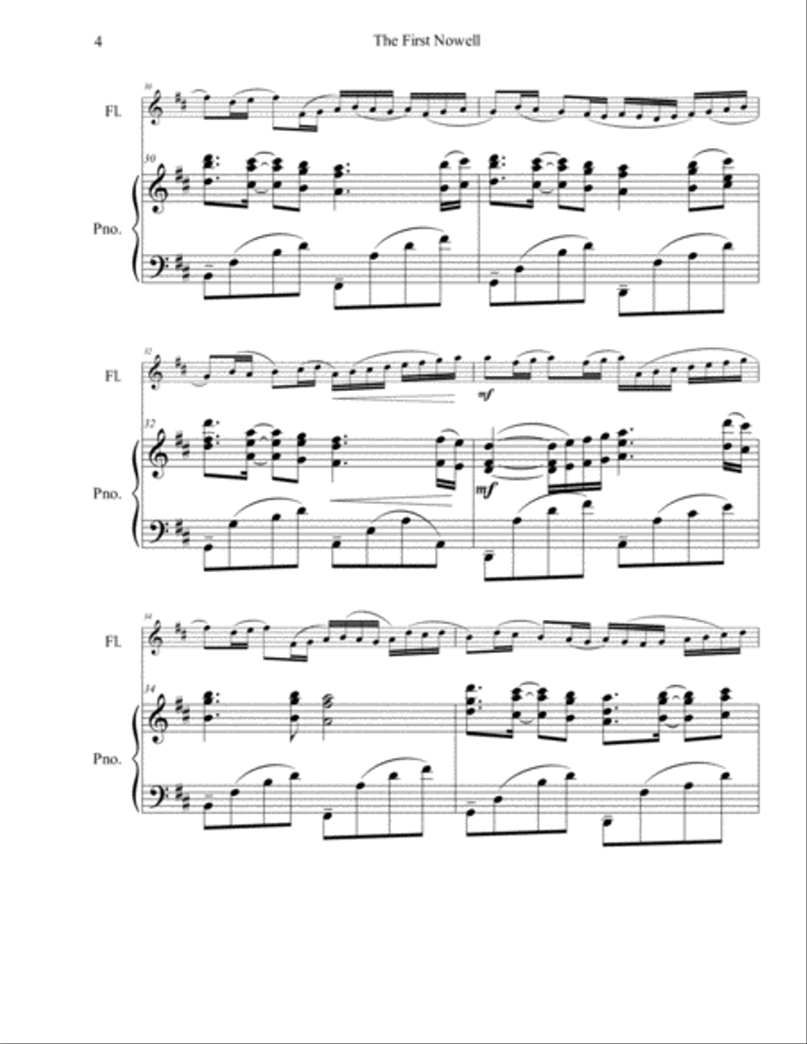 The First Nowell for Solo Flute Flute Solo scores gallery preview page 5
