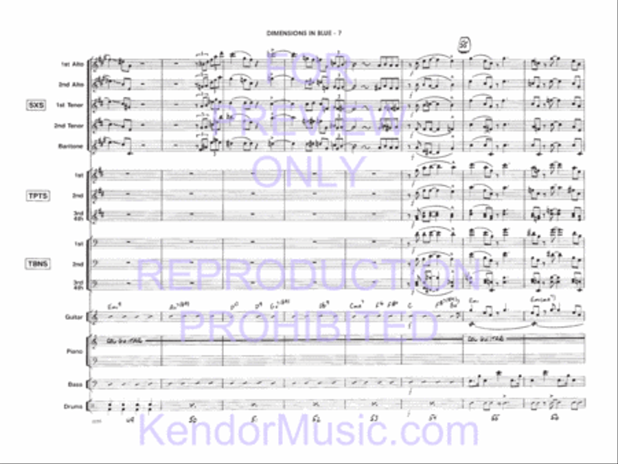 Dimensions In Blue Dimensions In Blue Jazz Ensemble scores gallery preview page 8