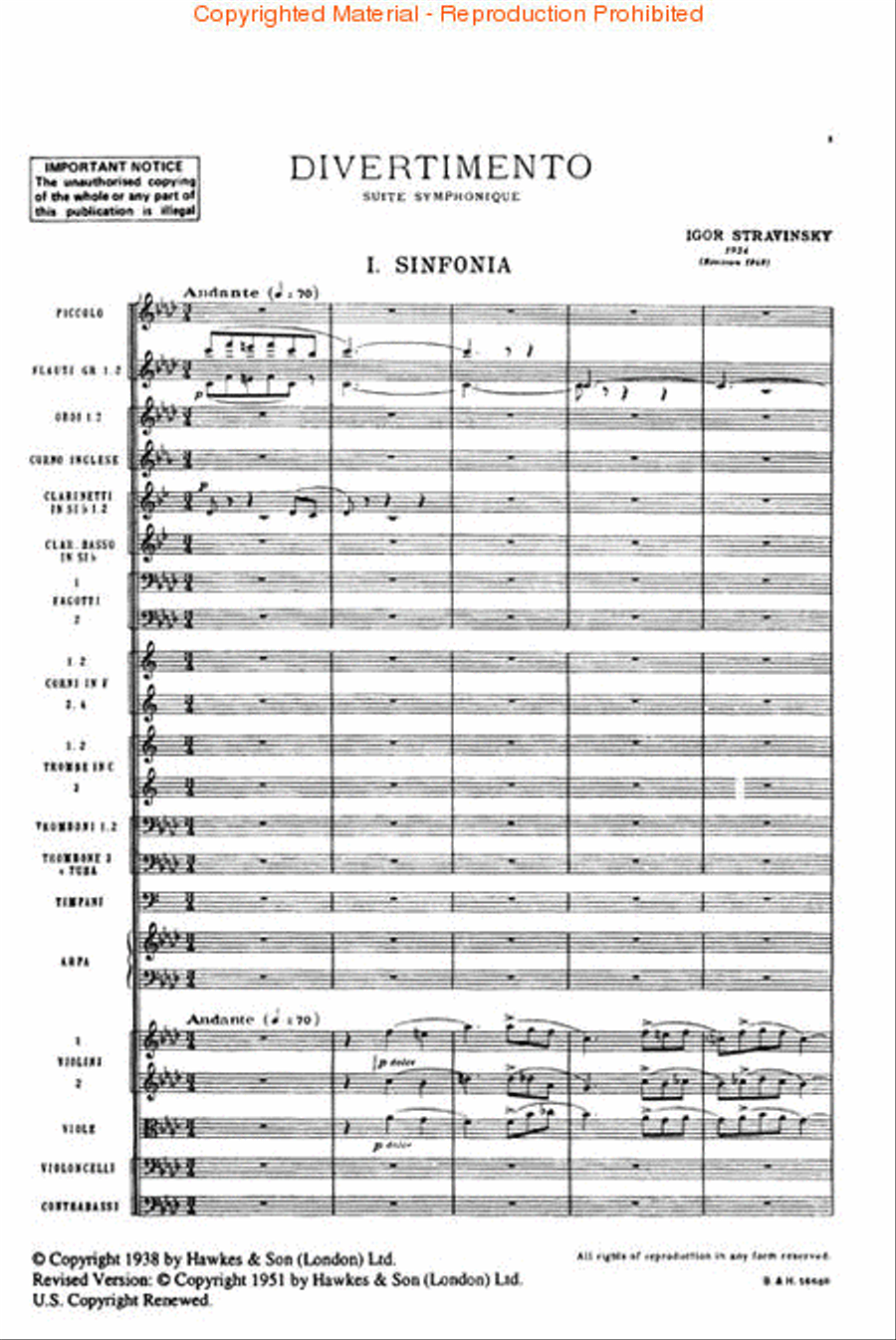 Divertimento (Revised 1949) Orchestra scores gallery preview page 2