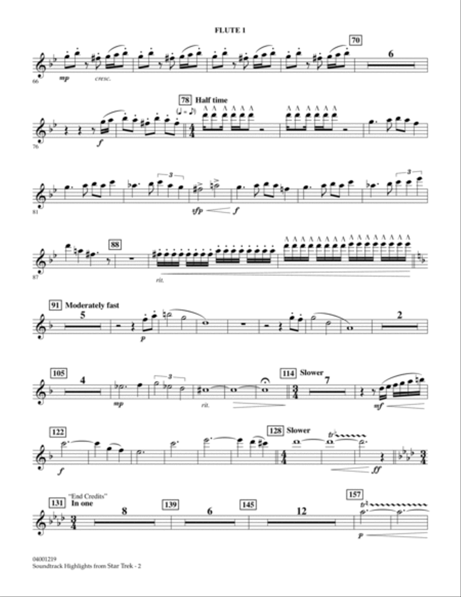 Star Trek - Soundtrack Highlights - Flute 1 Flute scores gallery preview page 2
