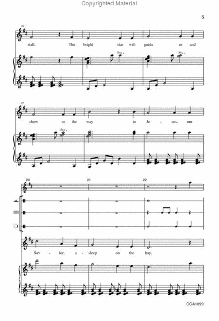 Oh, Come, Little Children Unison Choir scores gallery preview page 4