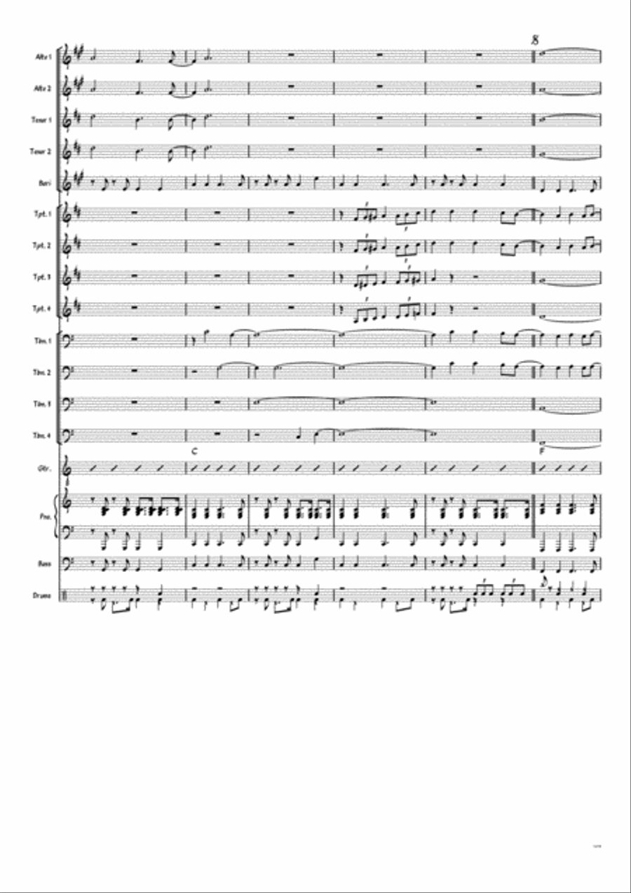 You Make It Feel Like Christmas Jazz Ensemble scores gallery preview page 6