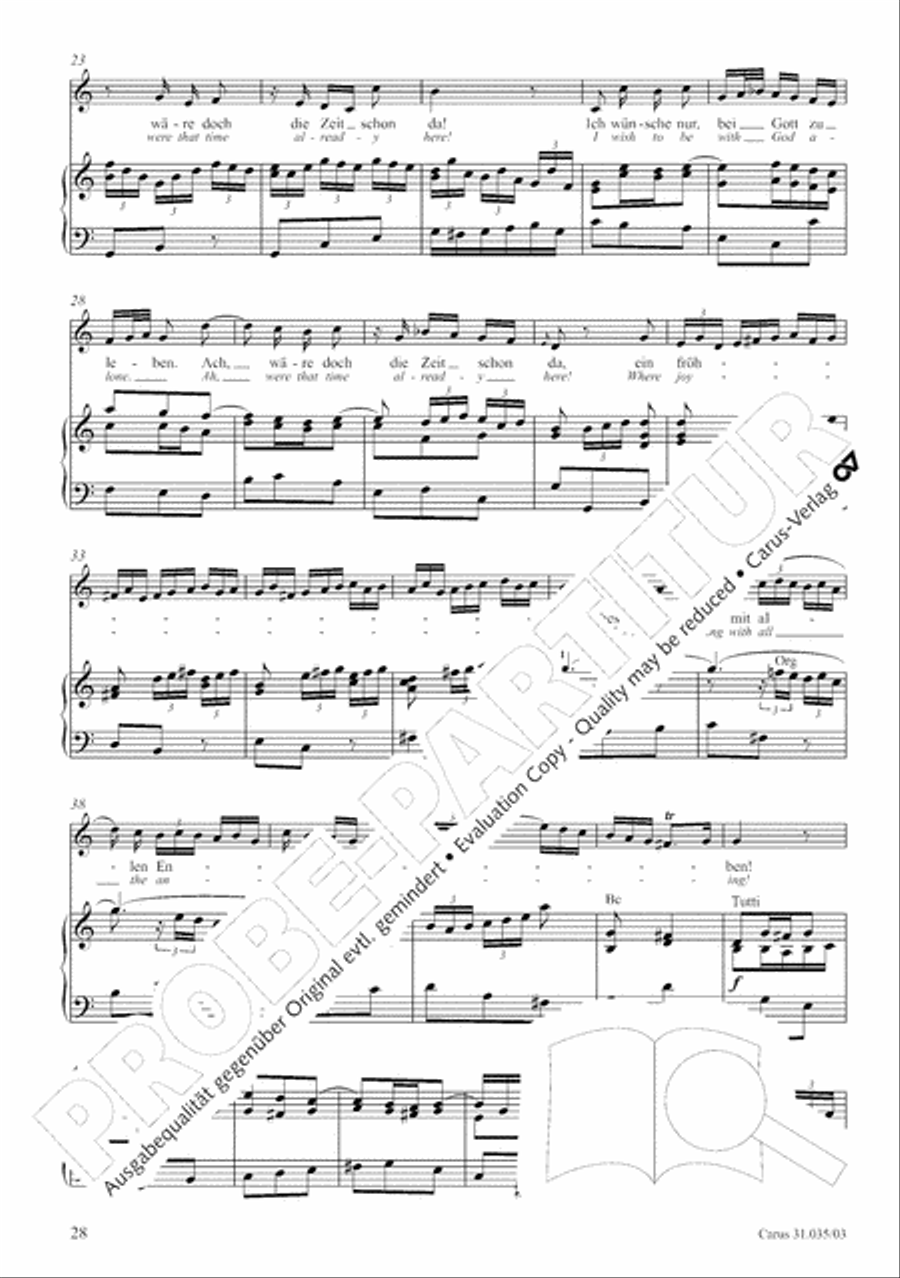 Soul and spirit are astounded (Geist und Seele wird verwirret) English Horn scores gallery preview page 29