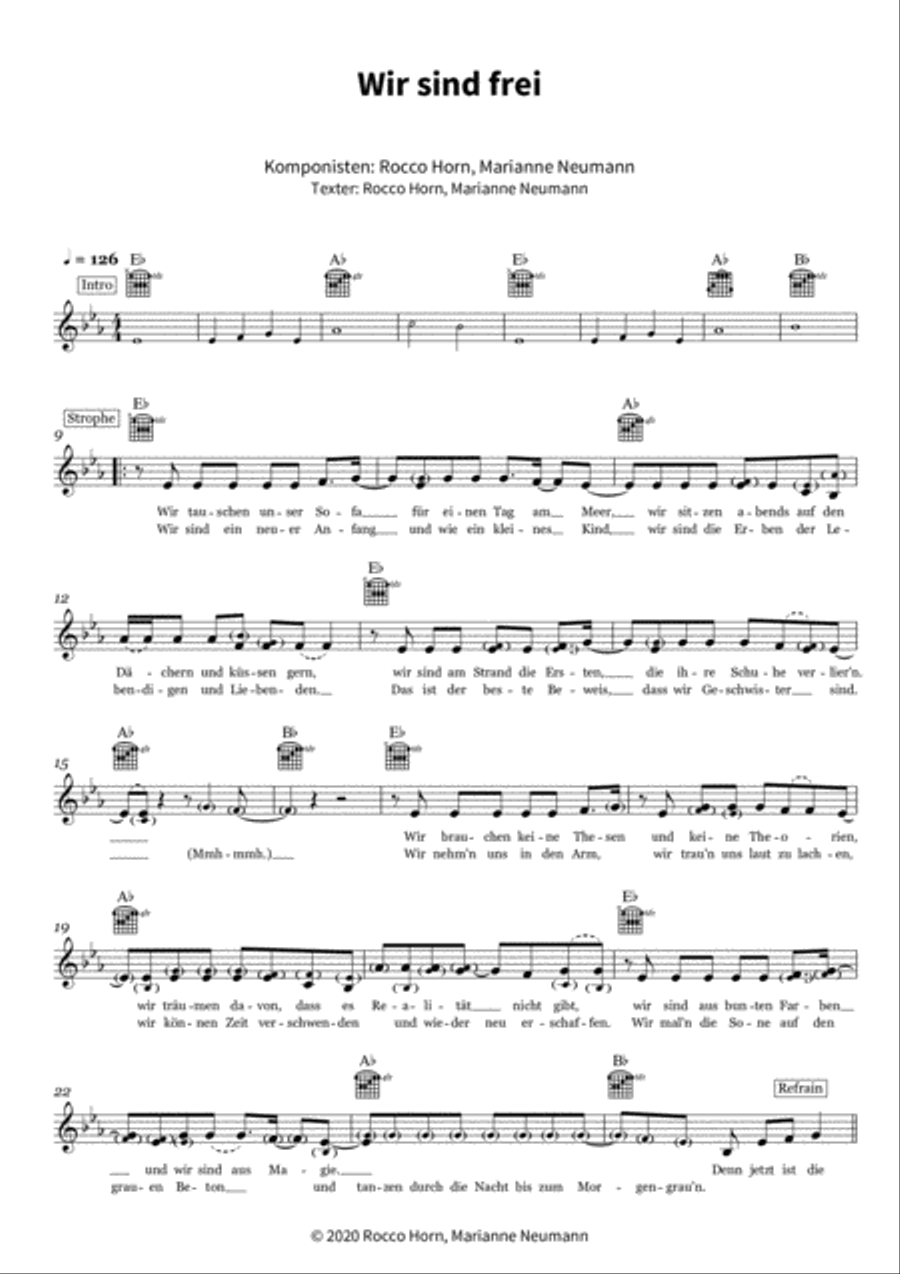 Wir sind frei Score scores gallery preview page 3