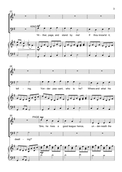 Good King Wenceslas - Two part choir (SB) Upper and Lower Voices image number null