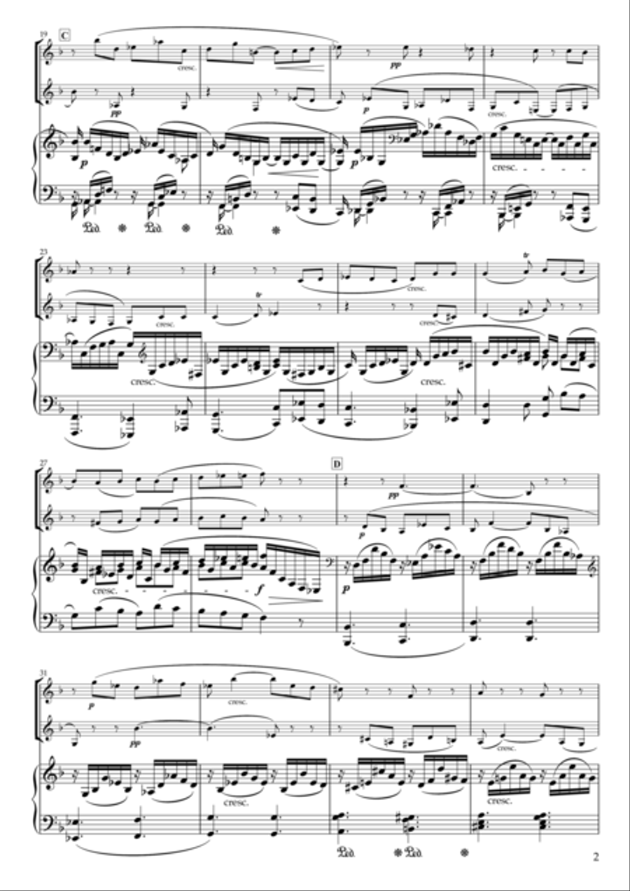 Fantasiestucke Op.88 III Duett for Oboe, English Horn & Piano Woodwind Duet scores gallery preview page 2
