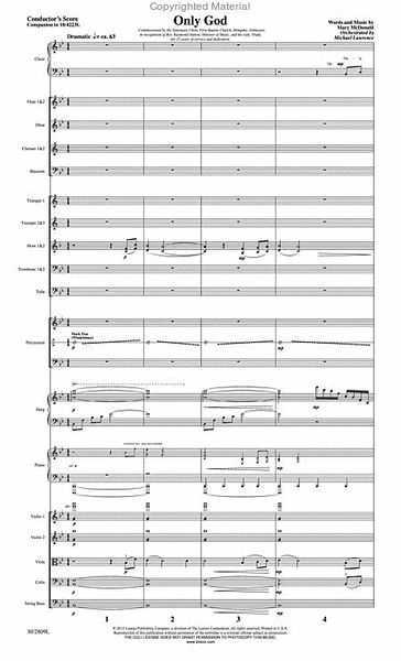Only God - Orchestral Score and CD with Printable Parts