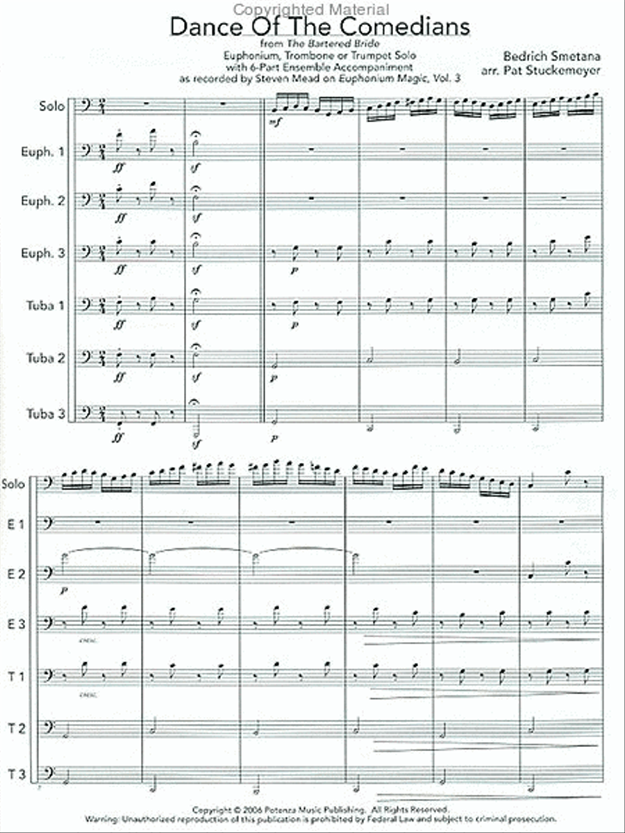 Dance of the Comedians Dance of the Comedians Euphonium scores gallery preview page 2