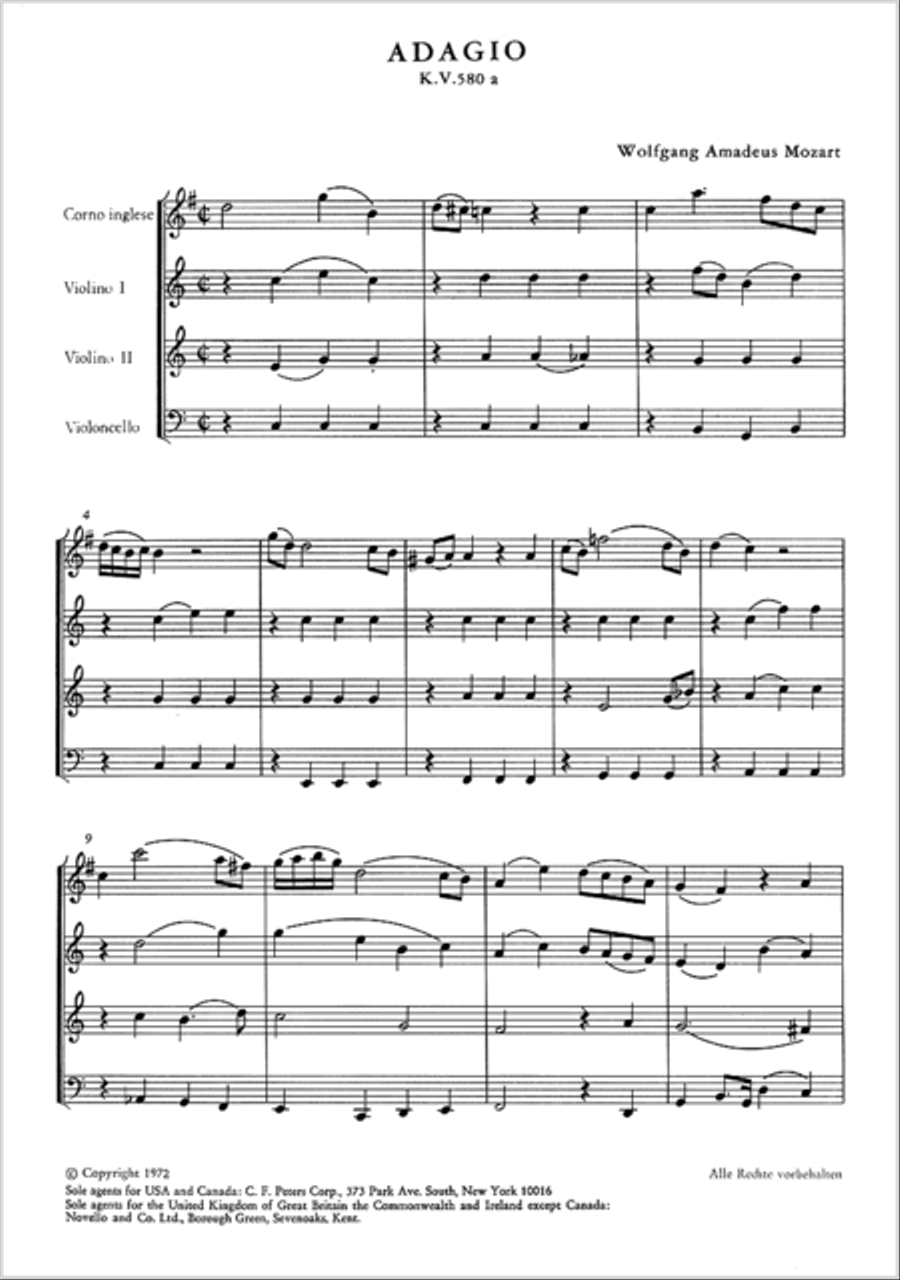Adagio in C English Horn scores gallery preview page 2