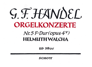 Organ Concerto No. 5 Op. 4, No. 5 in F Major