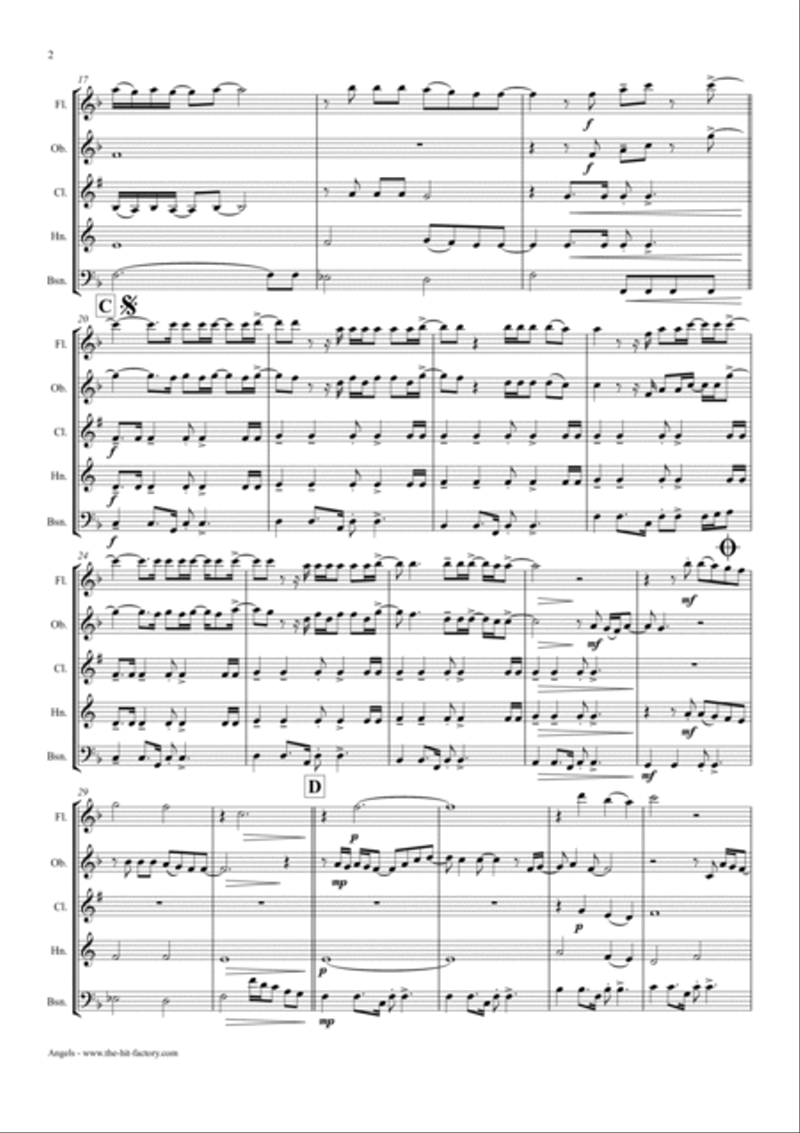 Angels Angels Woodwind Quintet scores gallery preview page 2