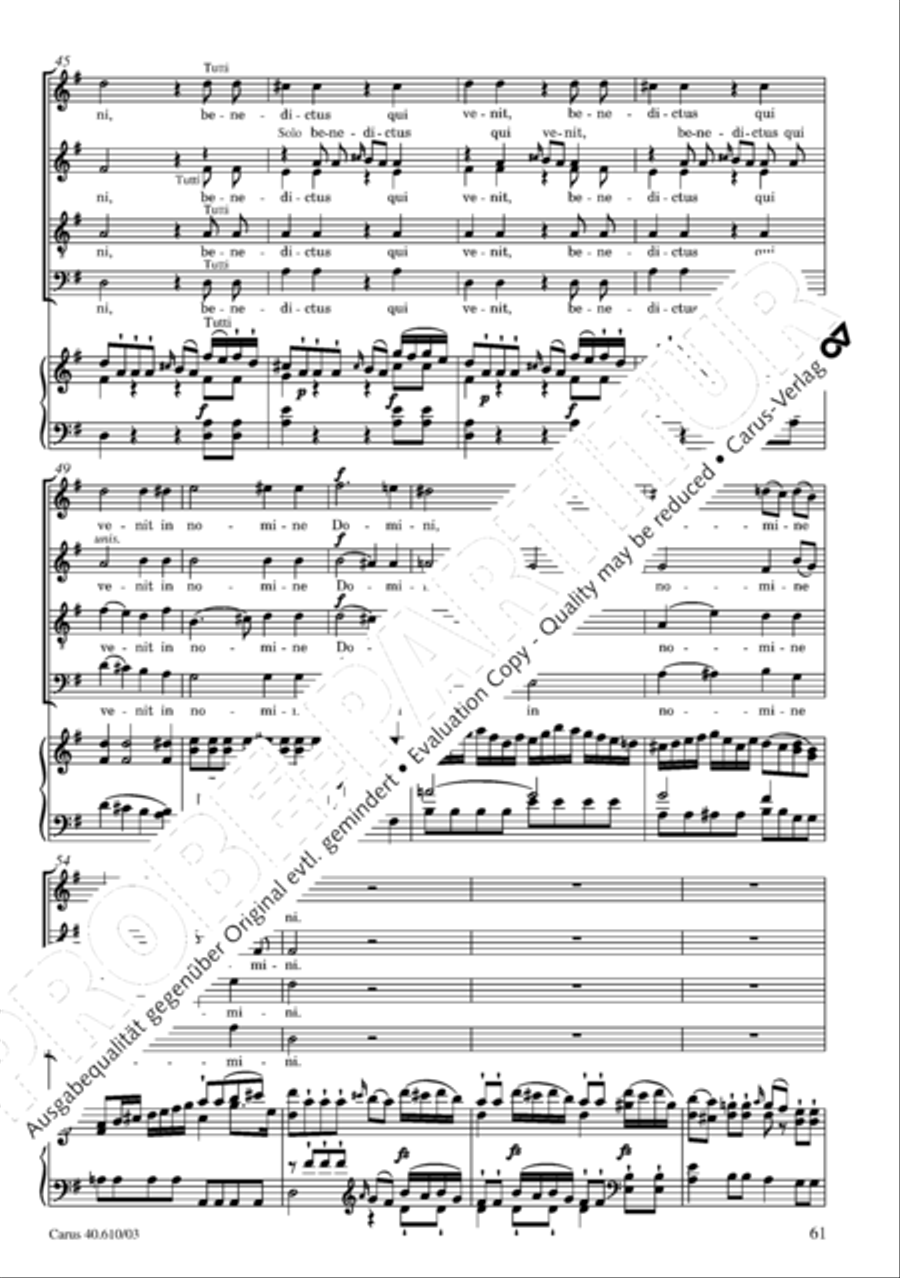 Theresienmesse in B 4-Part scores gallery preview page 62