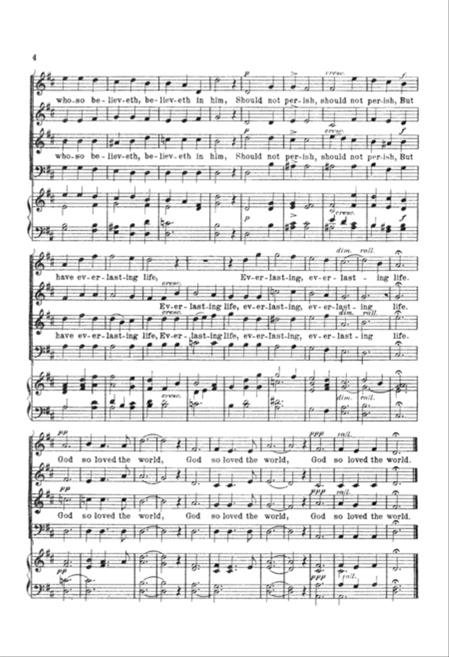 God So Loved the World God So Loved the World 4-Part scores gallery preview page 5