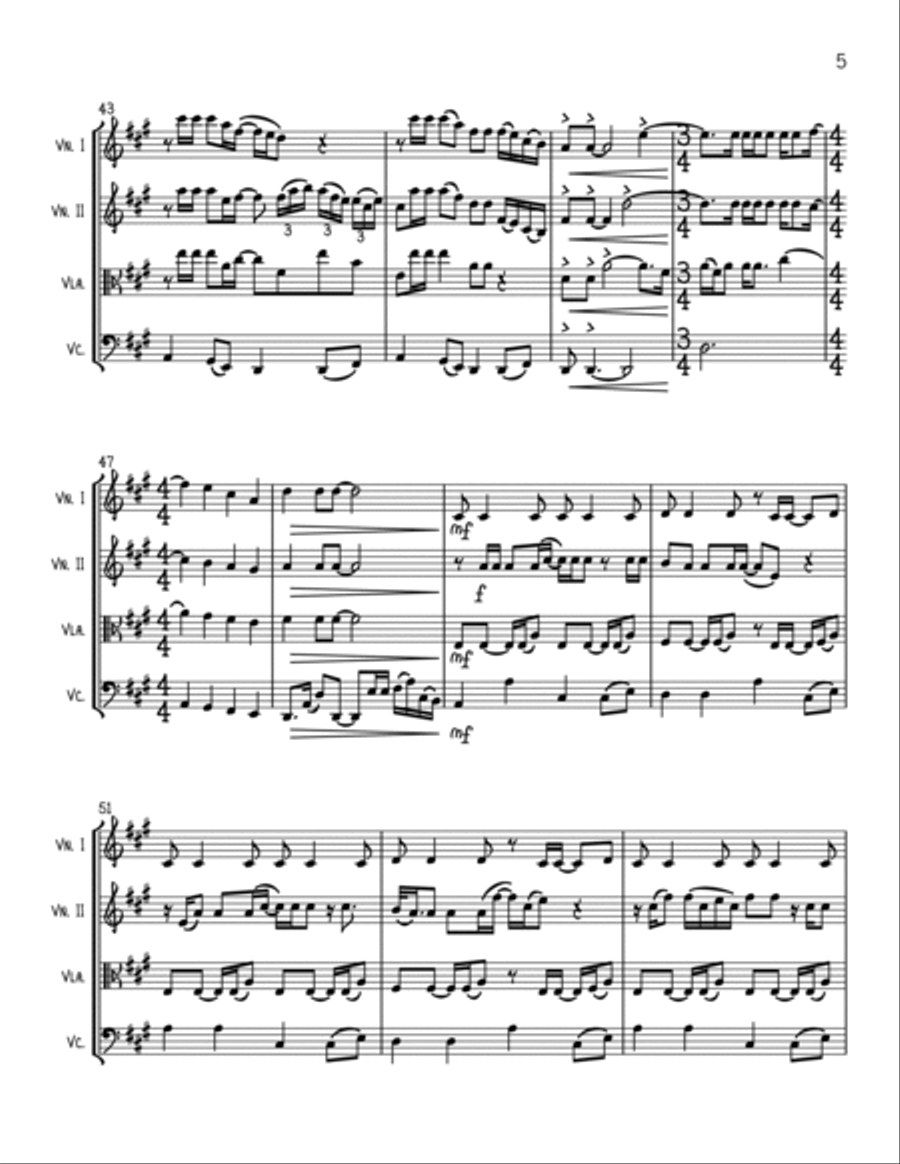 The Weight String Quartet scores gallery preview page 5