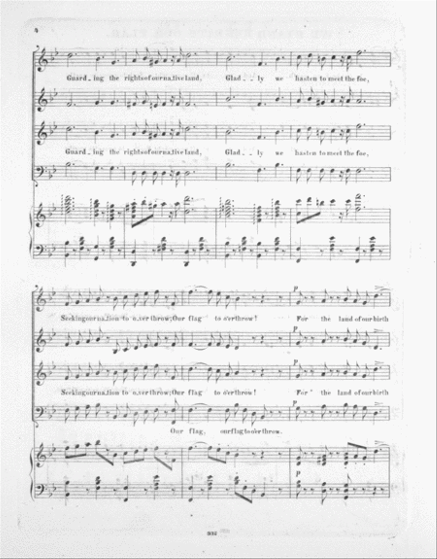 We Stand Beneath Our Flag. Soldiers Chorus 4-Part scores gallery preview page 3