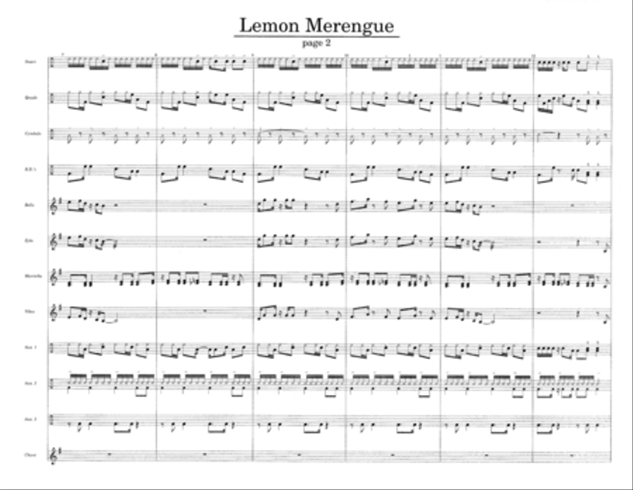Lemon Merengue w/Tutor Tracks Percussion Ensemble scores gallery preview page 4