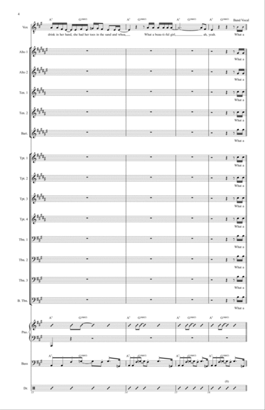 Beautiful Girls Jazz Ensemble scores gallery preview page 4