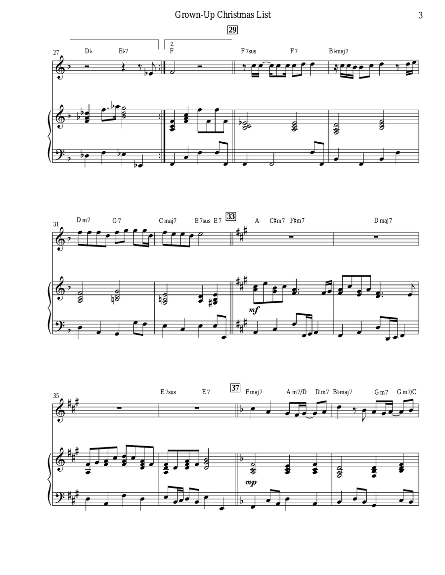 Grown-Up Christmas List Vibraphone scores gallery preview page 5