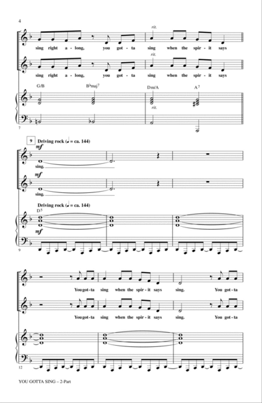 You Gotta Sing You Gotta Sing 2-Part scores gallery preview page 2