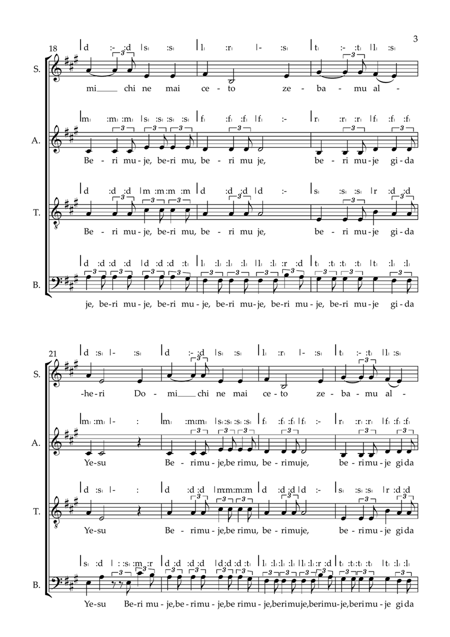 Beri muje Beri muje 4-Part scores gallery preview page 3