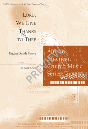 Book cover for Lord, We Give Thanks to Thee