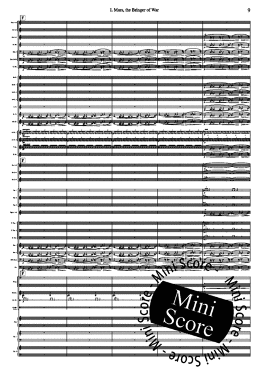 The Planets Concert Band scores gallery preview page 17