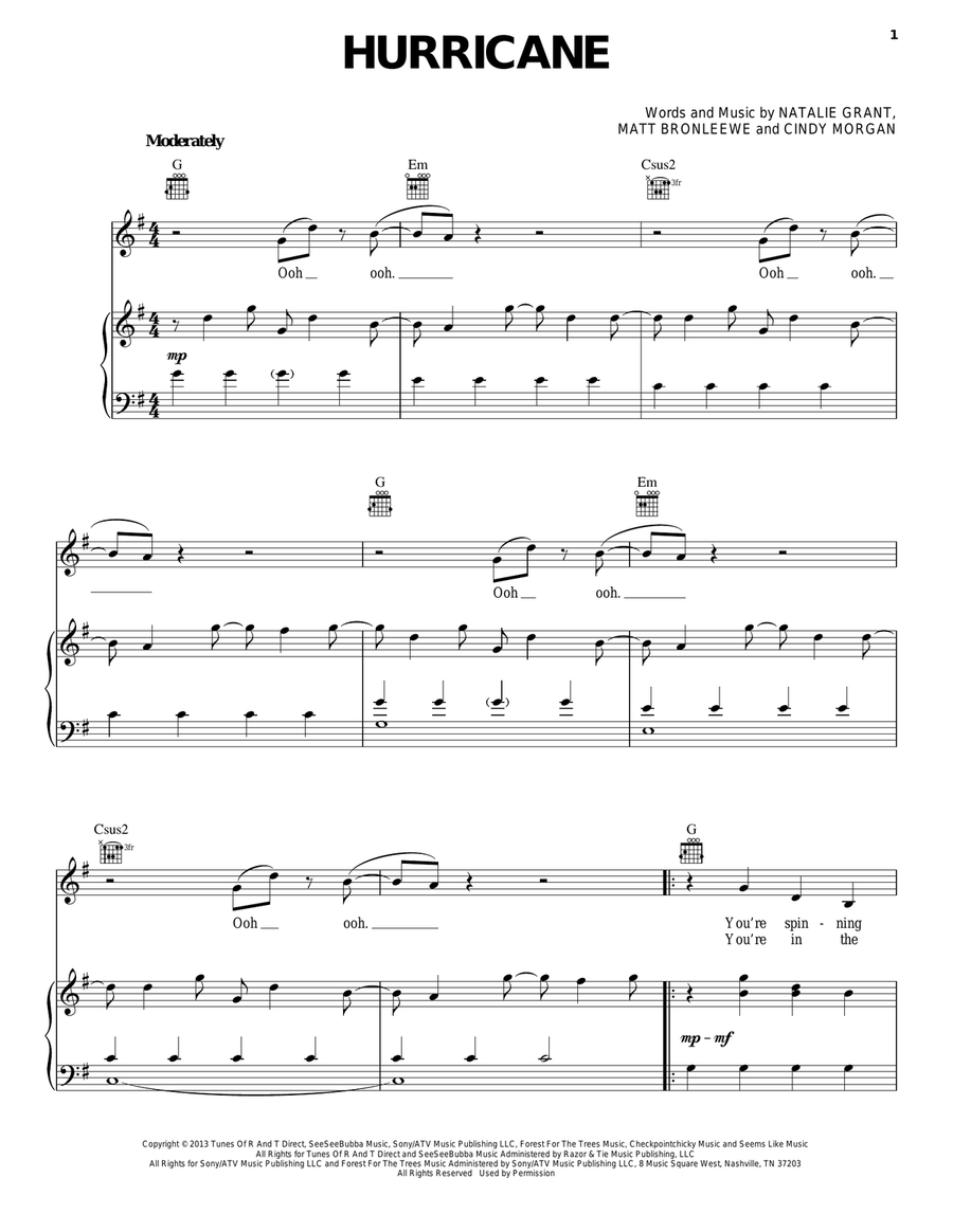 Hurricane Guitar scores gallery preview page 1
