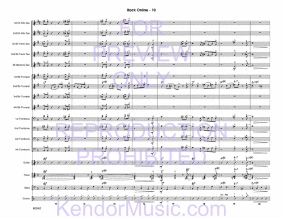 Back Online Jazz Ensemble scores gallery preview page 12