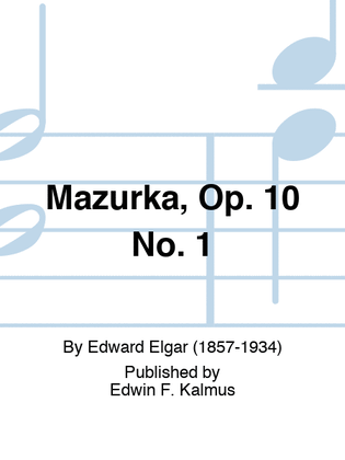 Book cover for Mazurka, Op. 10 No. 1