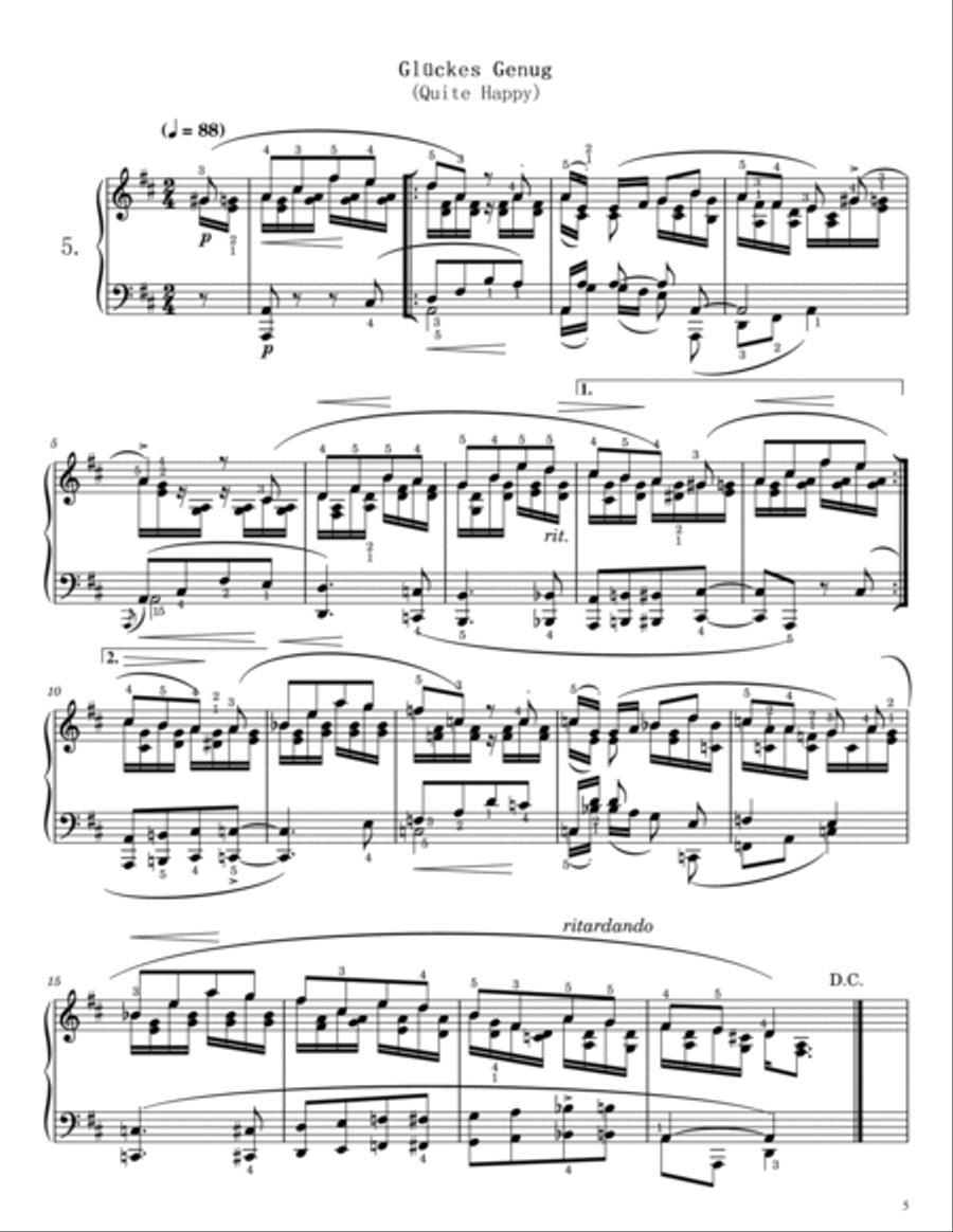 Kinderszenen, Op.15,Robert Schumann,Original Edition,For Piano Solo With Fingering Piano Solo scores gallery preview page 5