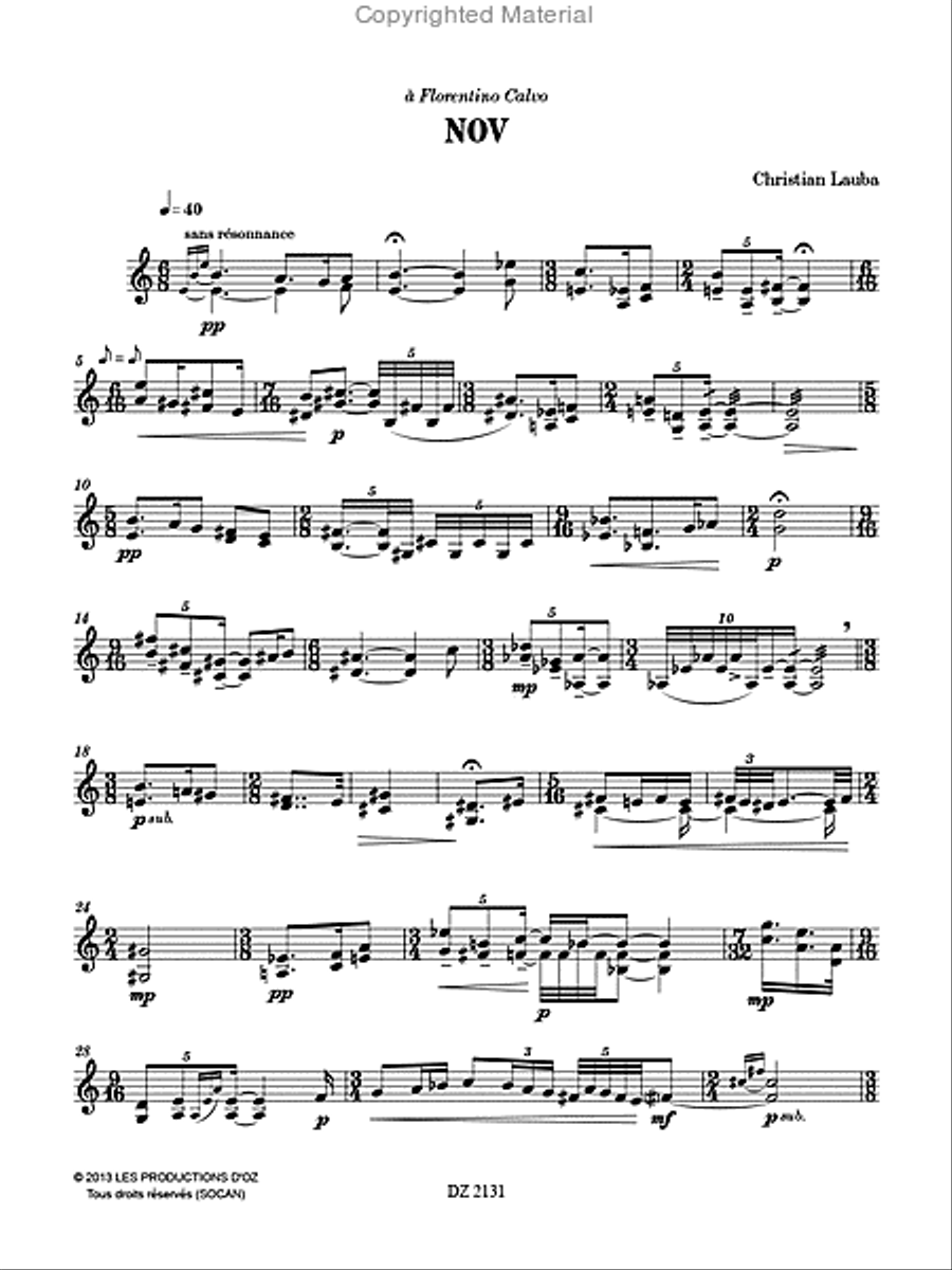 NOV Classical Guitar scores gallery preview page 2