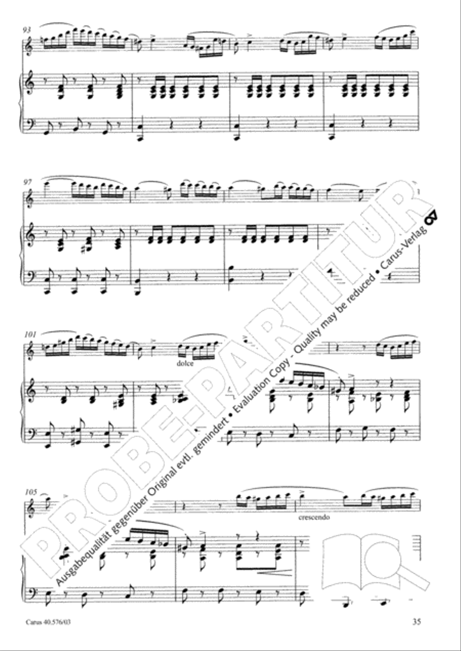 Oboe Concerto in A minor (Concerto per Oboe ed Orchestra in a) Clarinet scores gallery preview page 36