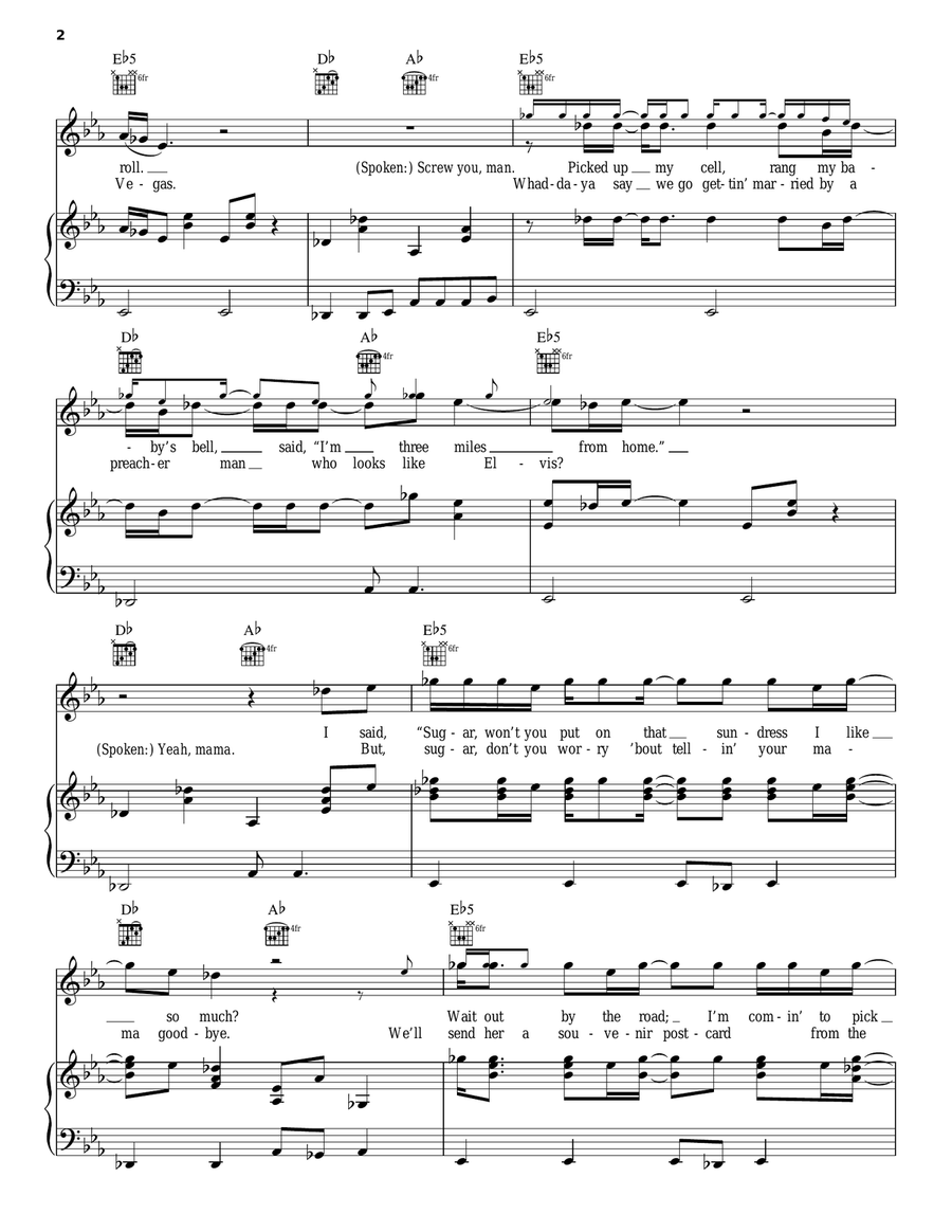 Johnny Cash Johnny Cash Piano, Vocal, Guitar scores gallery preview page 2