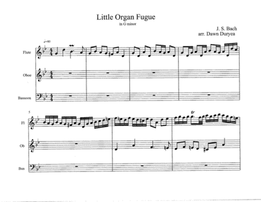 "Little" Fugue in G minor by J.S. Bach image number null