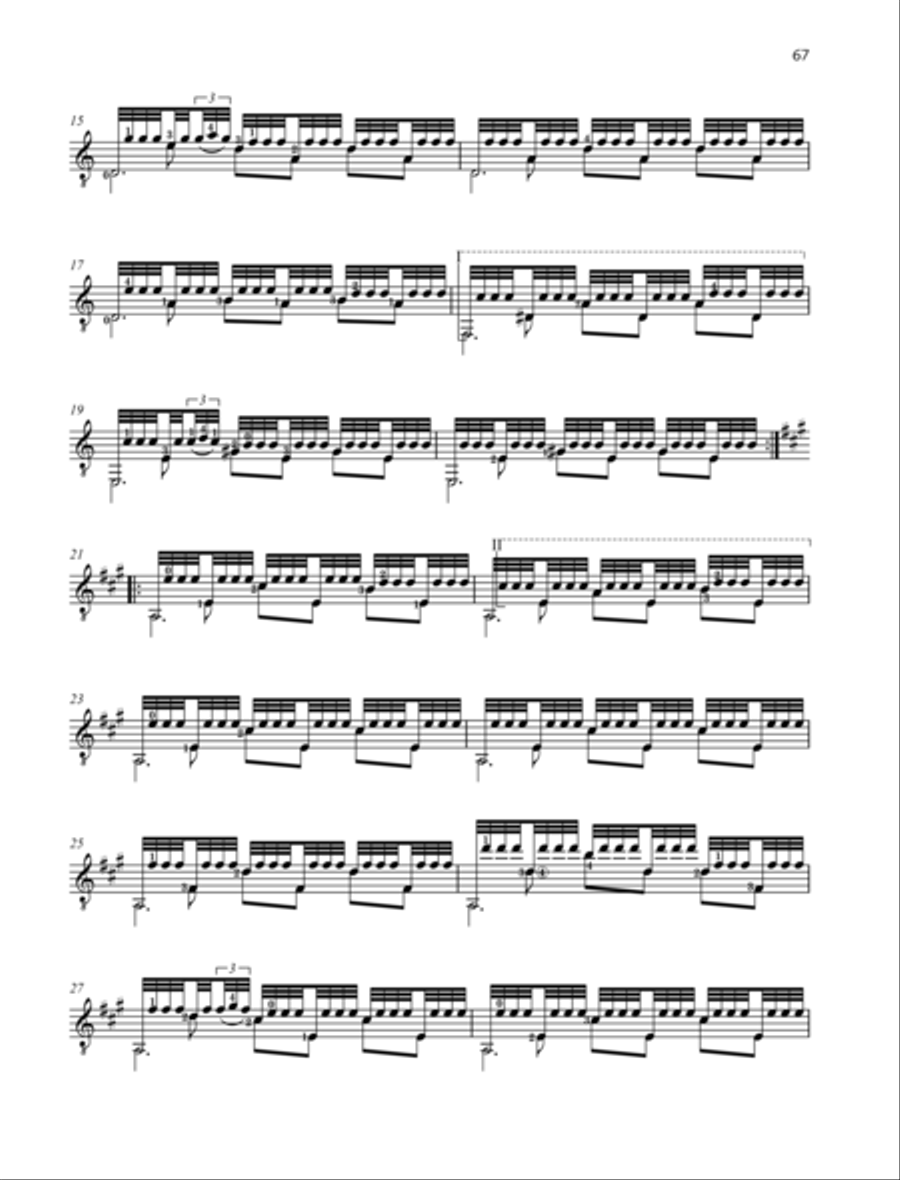 Recuerdos de la Alhambra Classical Guitar scores gallery preview page 2