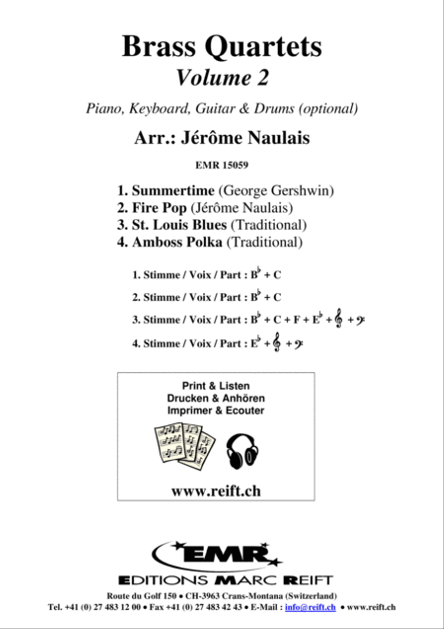 Brass Quartets Vol. 2 Brass Quartets Vol. 2 Brass Ensemble scores gallery preview page 2