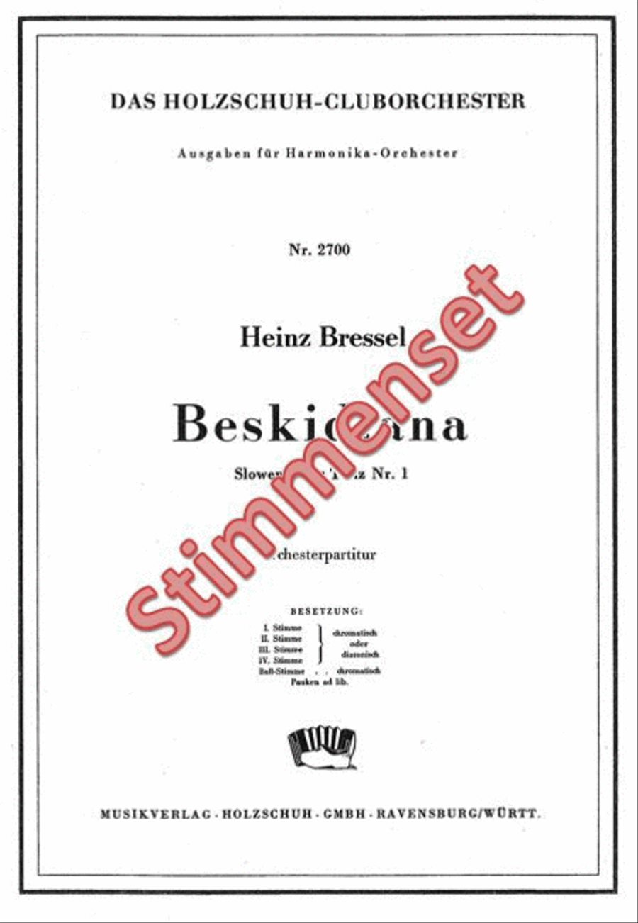Beskidiana Slowenischer Tanz Nr. 1 Accordion Orchestra scores gallery preview page 1