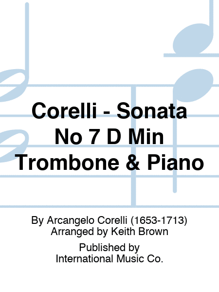 Corelli - Sonata No 7 D Min Trombone & Piano