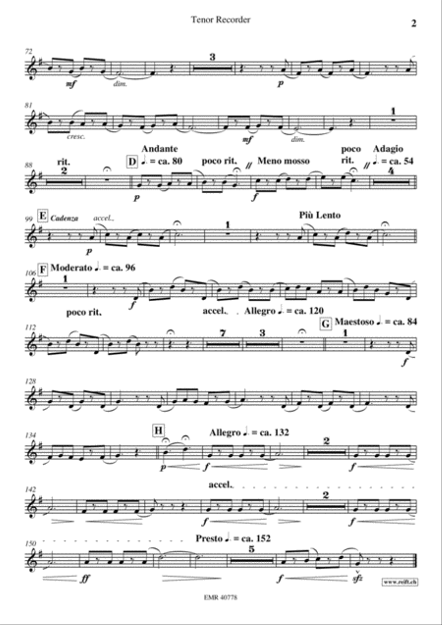 Raspatouille Tenor Recorder scores gallery preview page 3