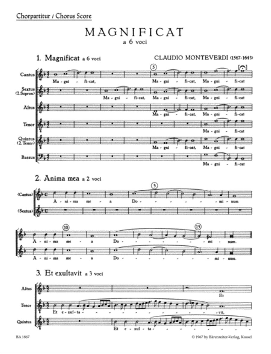 Magnificat Magnificat Mixed Choir scores gallery preview page 1