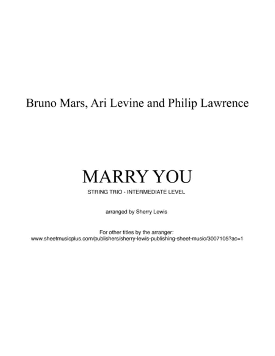 Marry You String Trio scores gallery preview page 2