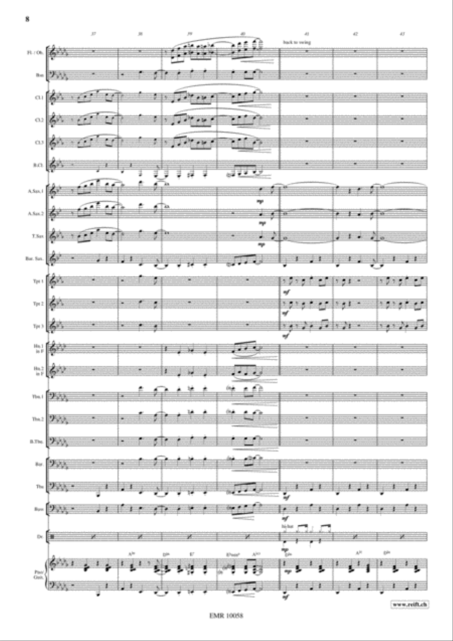 Stompin' At The Savoy Concert Band scores gallery preview page 9