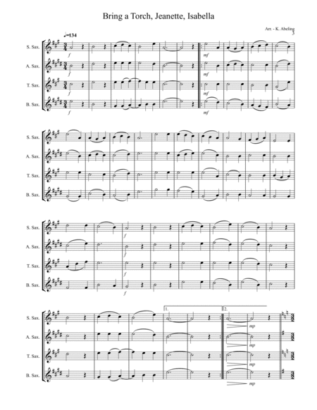 20 Traditional Christmas Carols Volume I (for Saxophone Quartet SATB or AATB) image number null