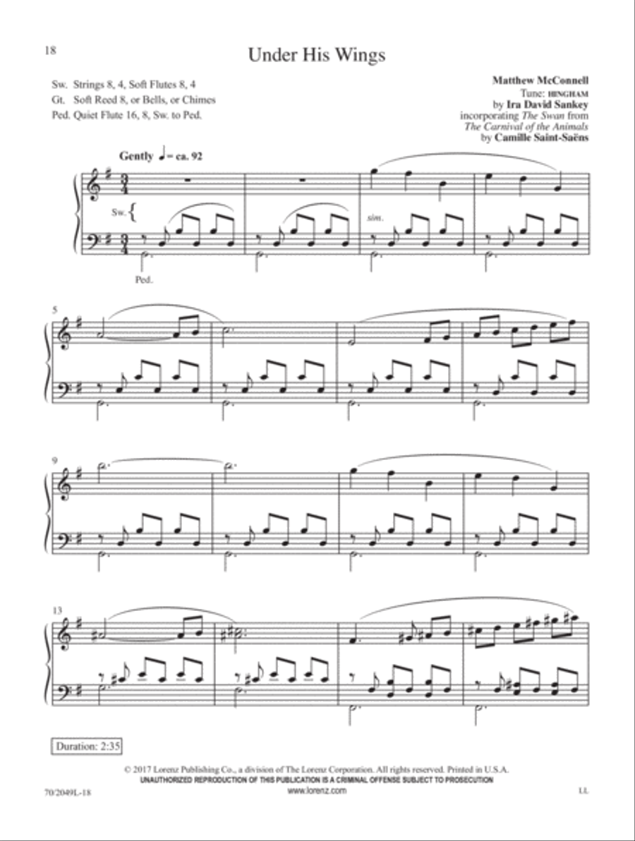 Classical Hymns for Organ Organ Solo scores gallery preview page 8